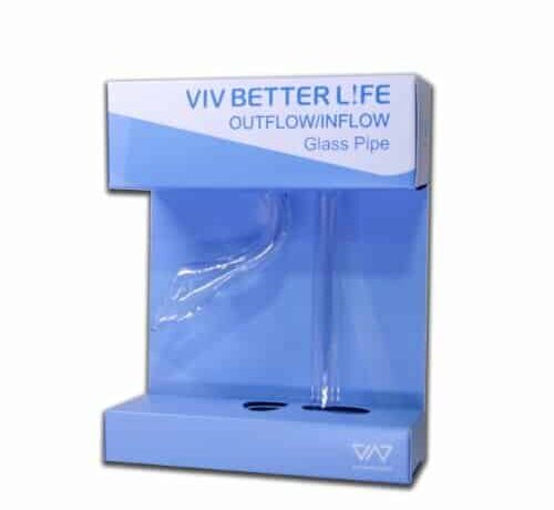 Viv Glass Outflow Pipe Mini Violet 0